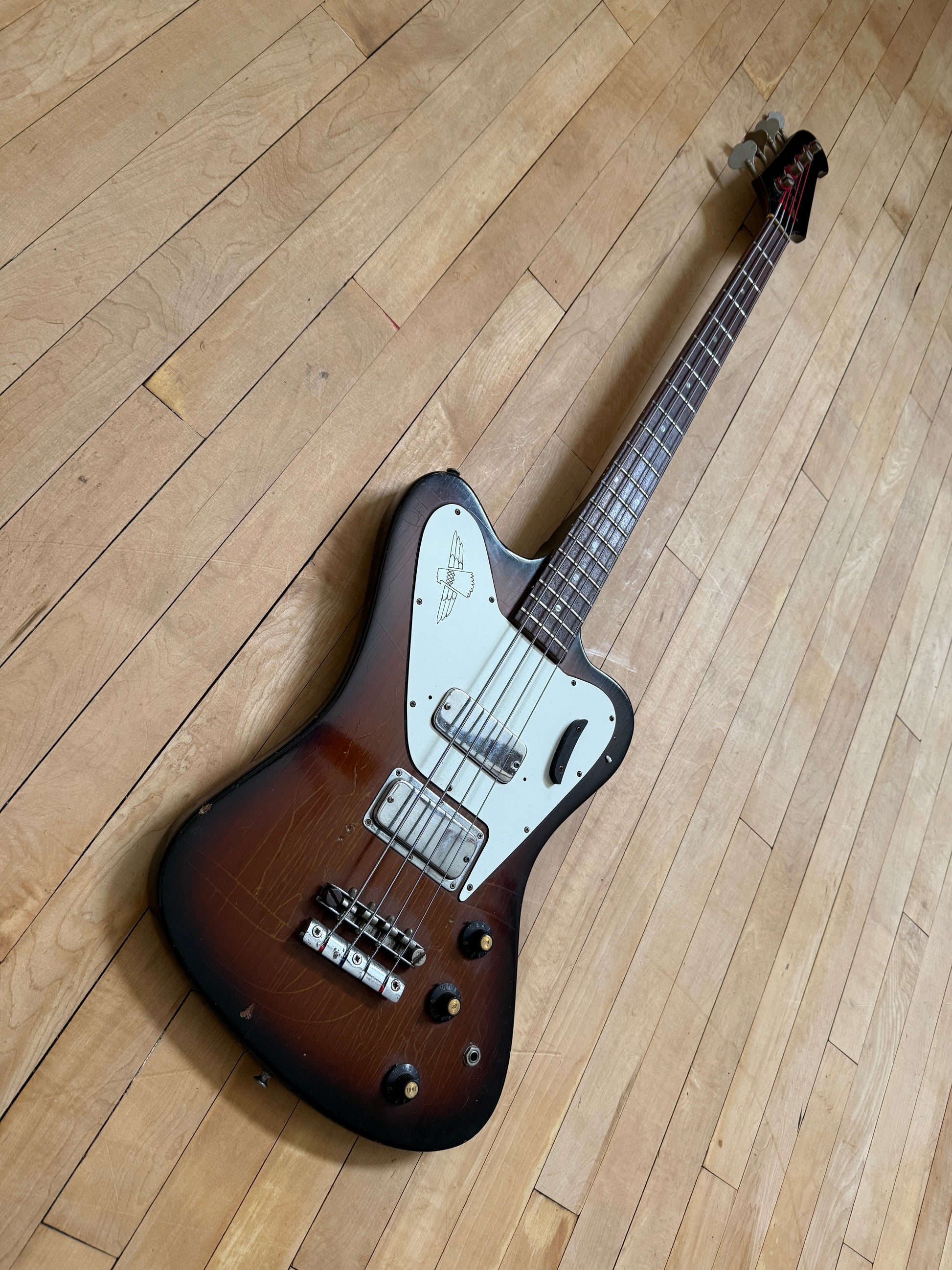 1967 Gibson Non Reverse Thunderbird Bass Guitar Dark Burst - Vintage Bass Room