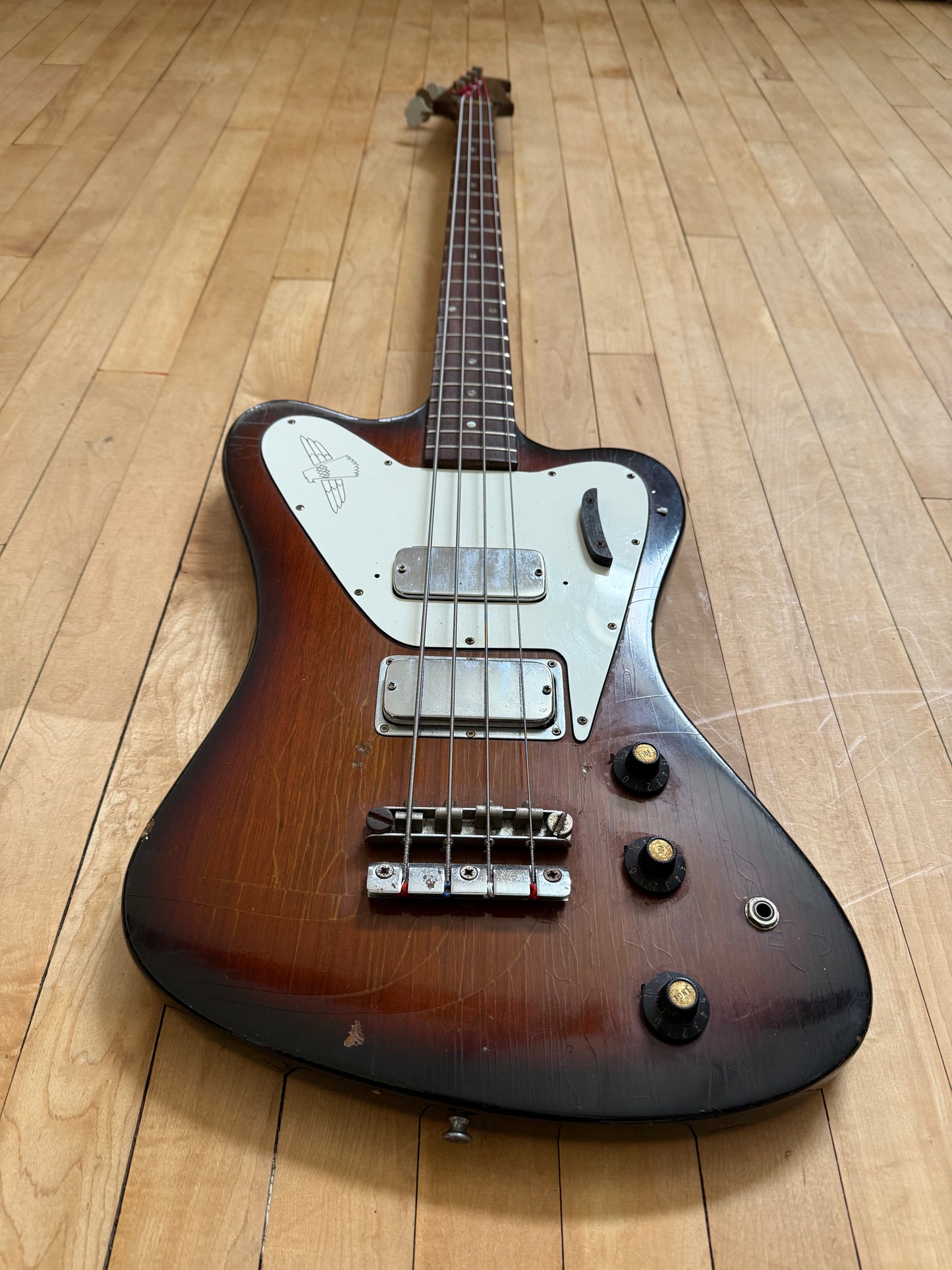 1967 Gibson Non Reverse Thunderbird Bass Guitar Dark Burst - Vintage Bass Room