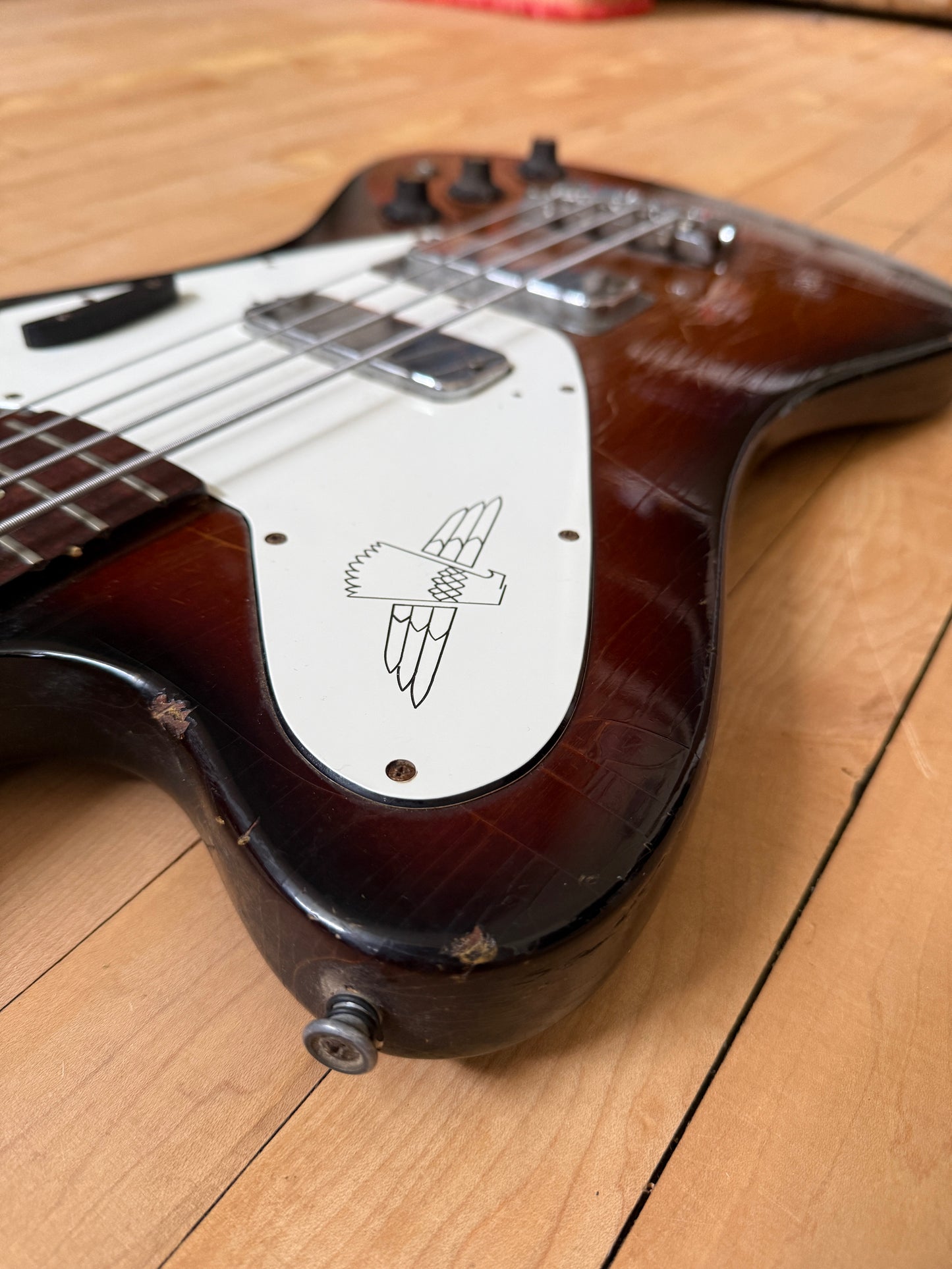 1967 Gibson Non Reverse Thunderbird Bass Guitar Dark Burst - Vintage Bass Room