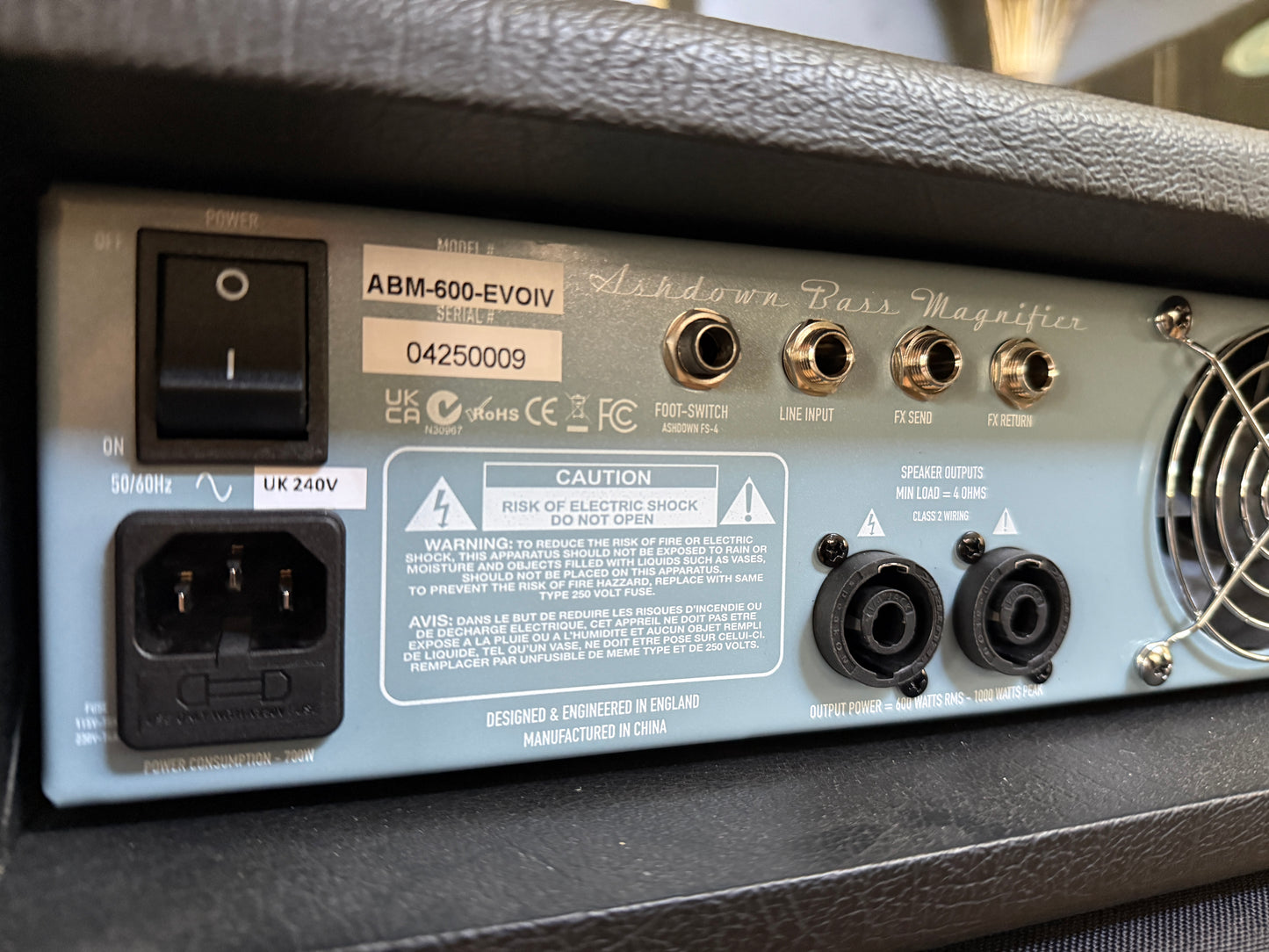 Ashdown ABM400 Signature Limited Edition Bass Amp No.23 of 25 - Vintage Bass Room