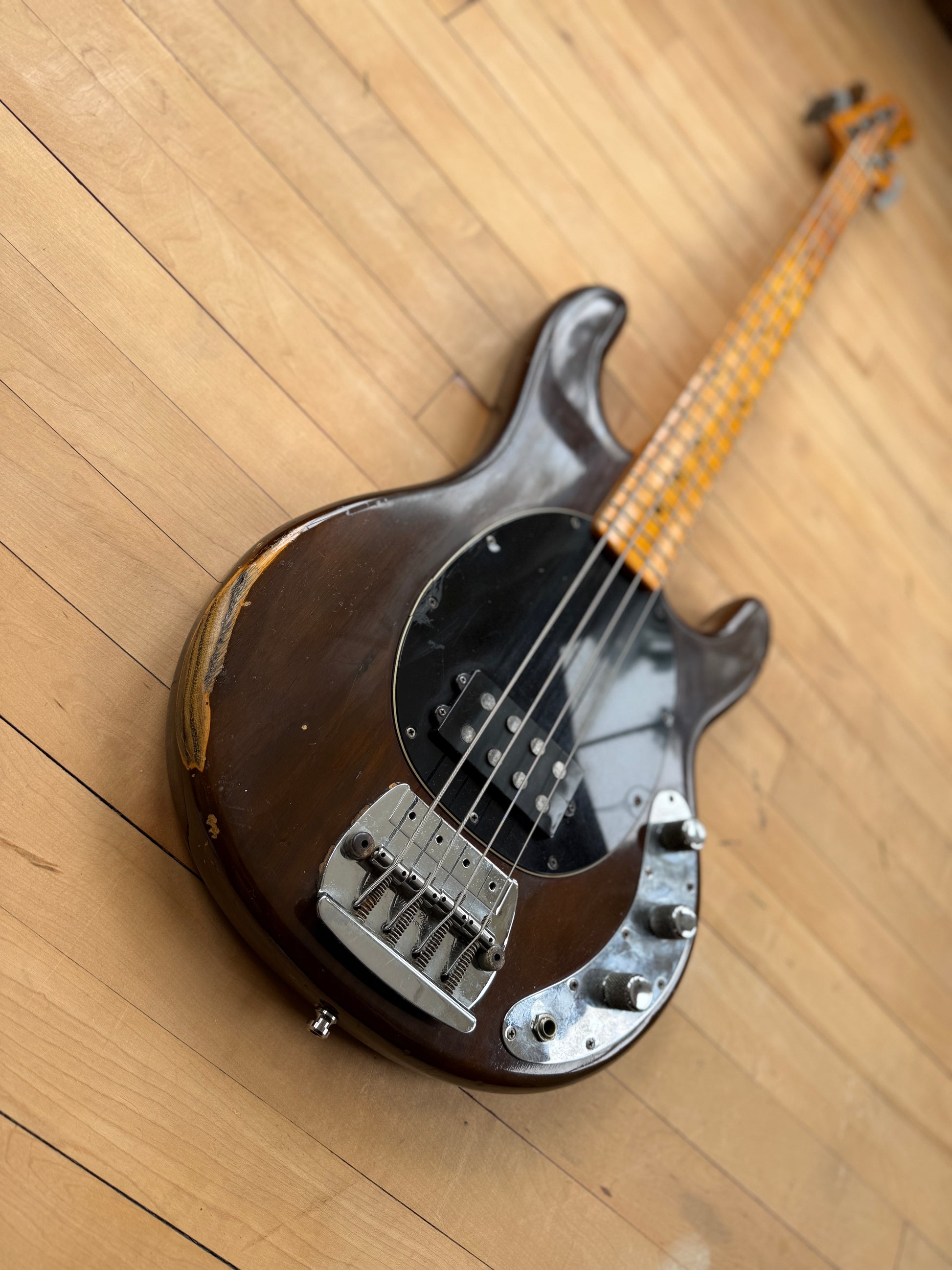 1978 Musicman Stingray Bass Guitar Mocha - Vintage Bass Room