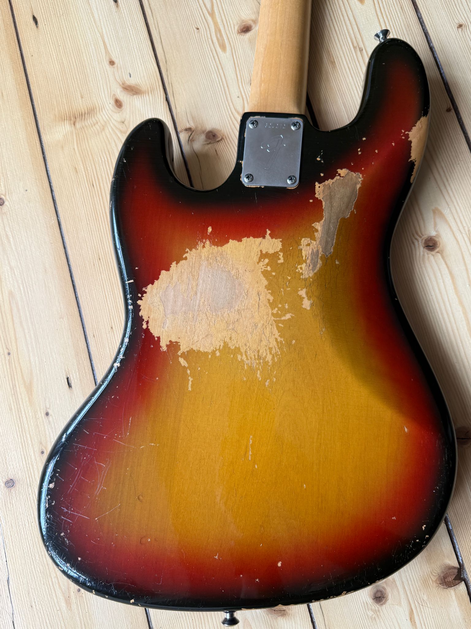 1971 Fender Jazz Bass Guitar Sunburst - Vintage Bass Room