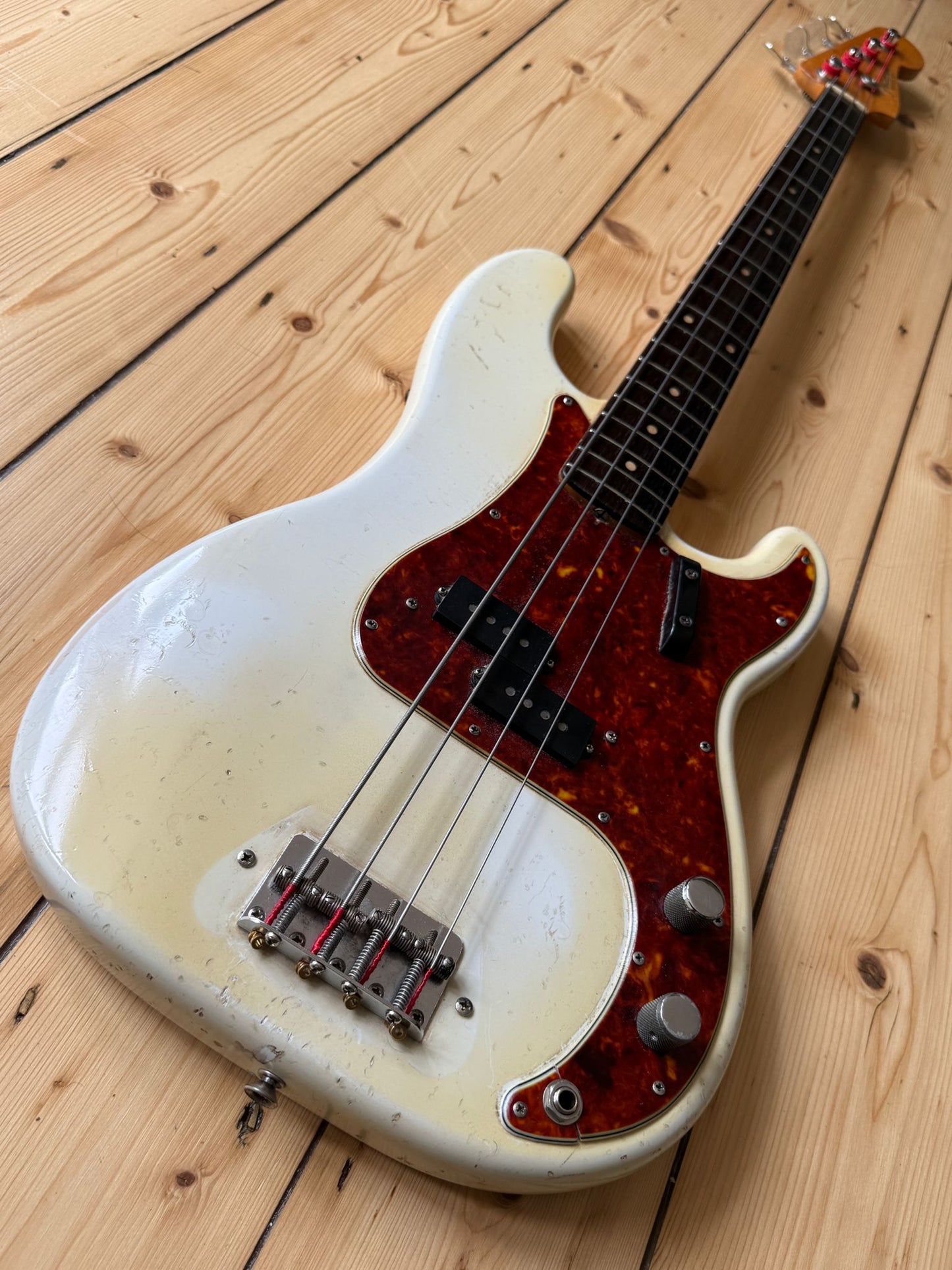 1962 Fender Precision Bass Guitar Olympic White - Vintage Bass Room