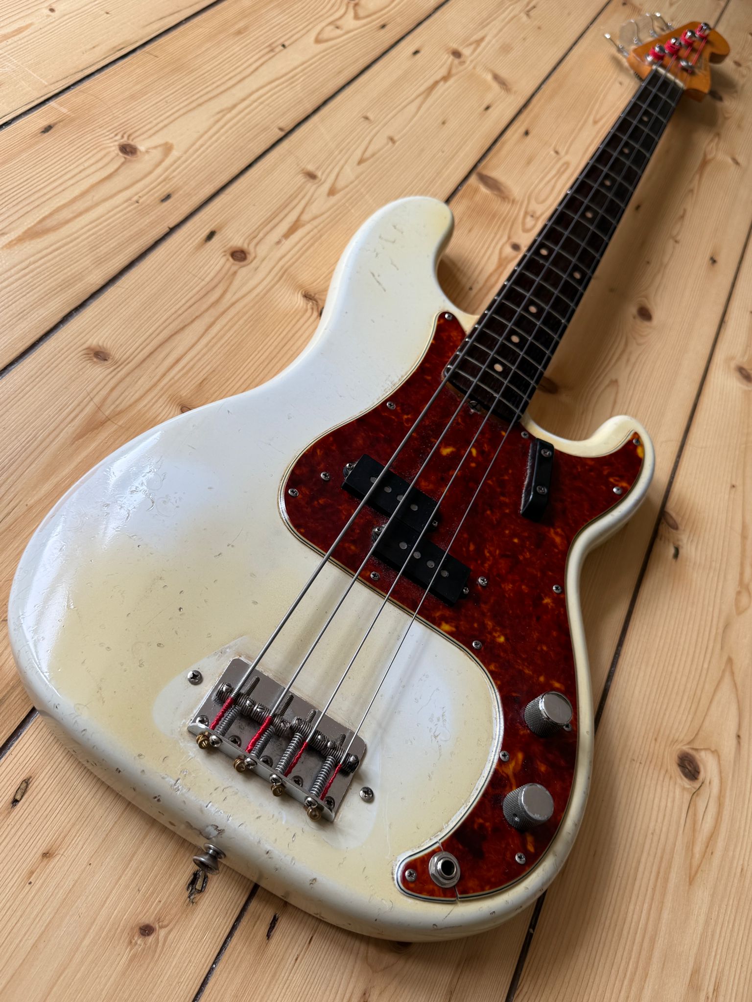 1962 Fender Precision Bass Guitar Olympic White - Vintage Bass Room