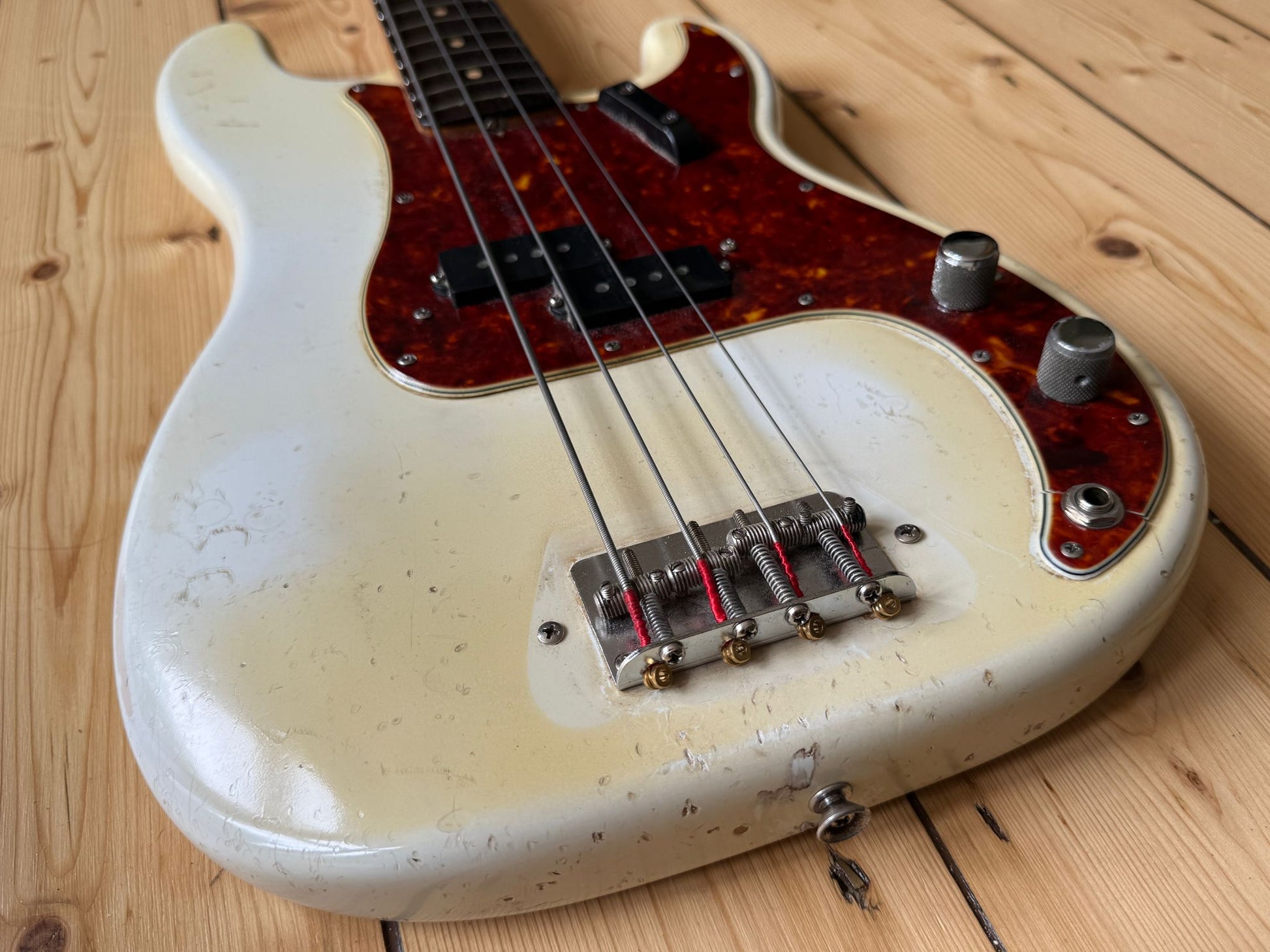 1962 Fender Precision Bass Guitar Olympic White - Vintage Bass Room