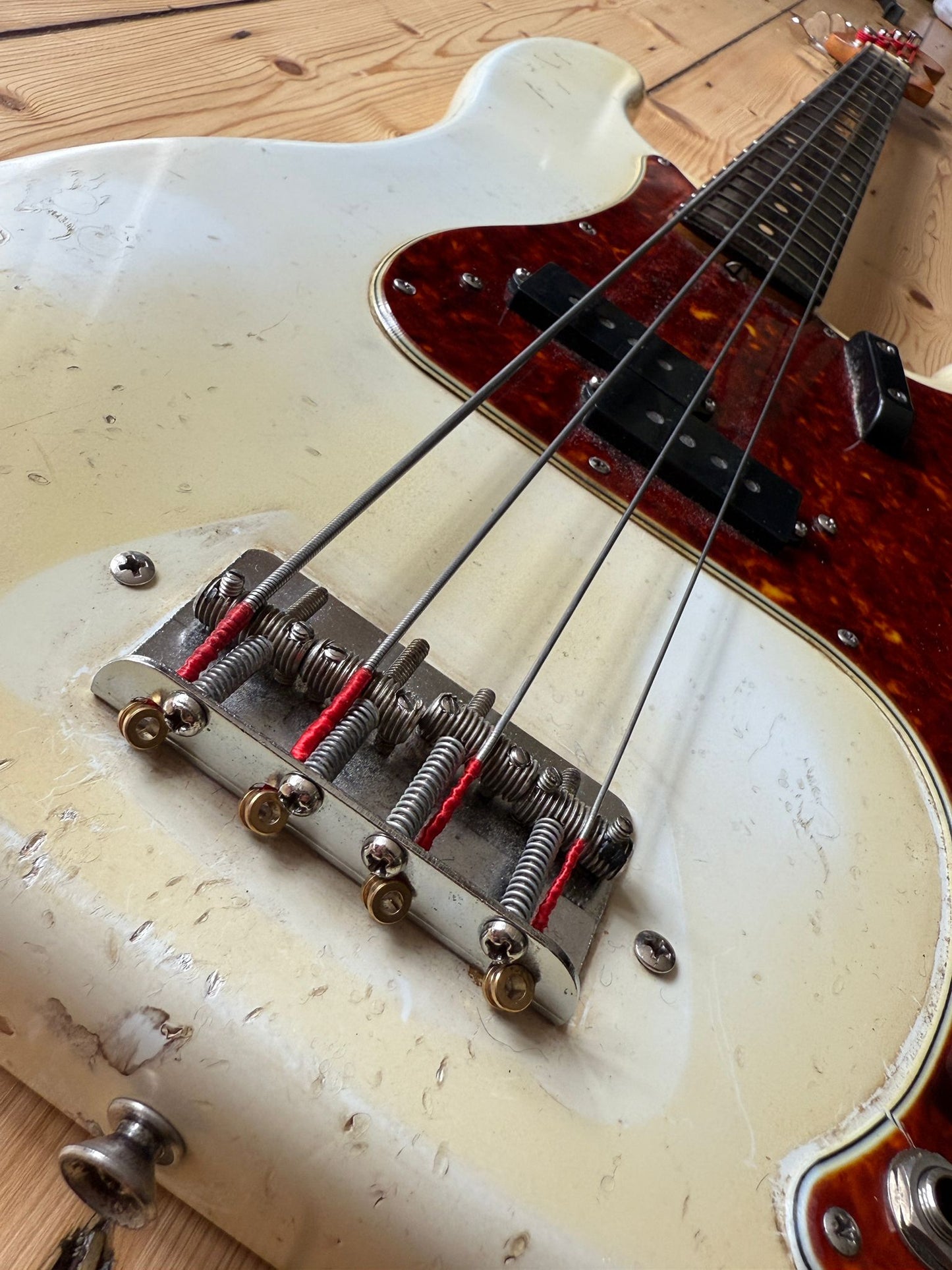 1962 Fender Precision Bass Guitar Olympic White - Vintage Bass Room