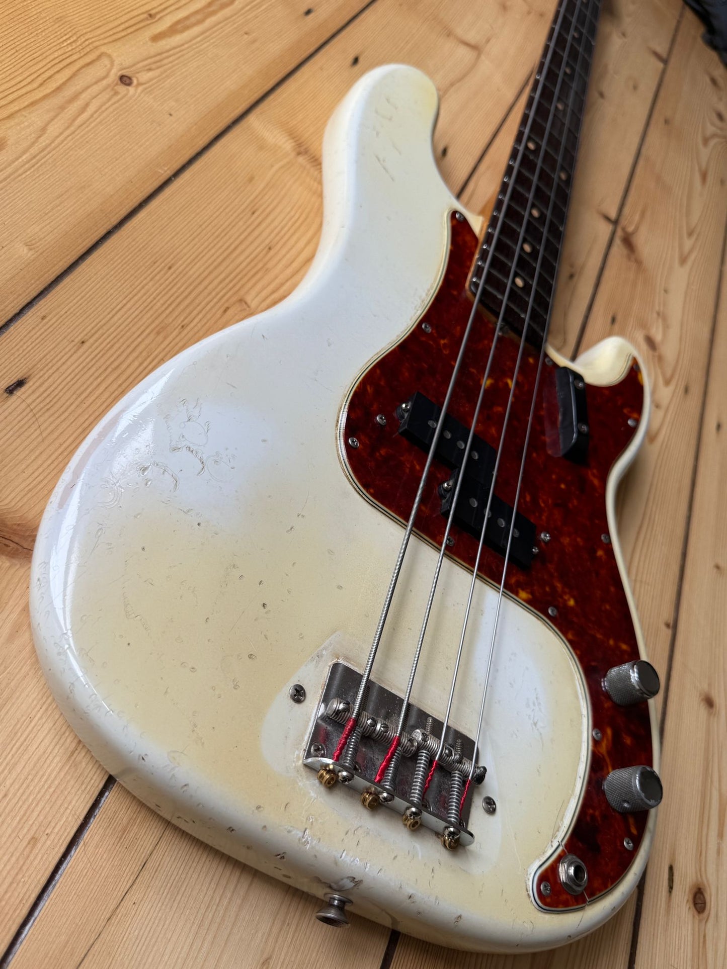 1962 Fender Precision Bass Guitar Olympic White - Vintage Bass Room