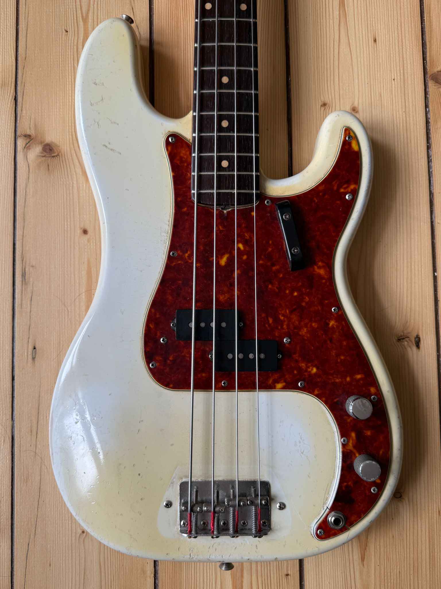 1962 Fender Precision Bass Guitar Olympic White - Vintage Bass Room