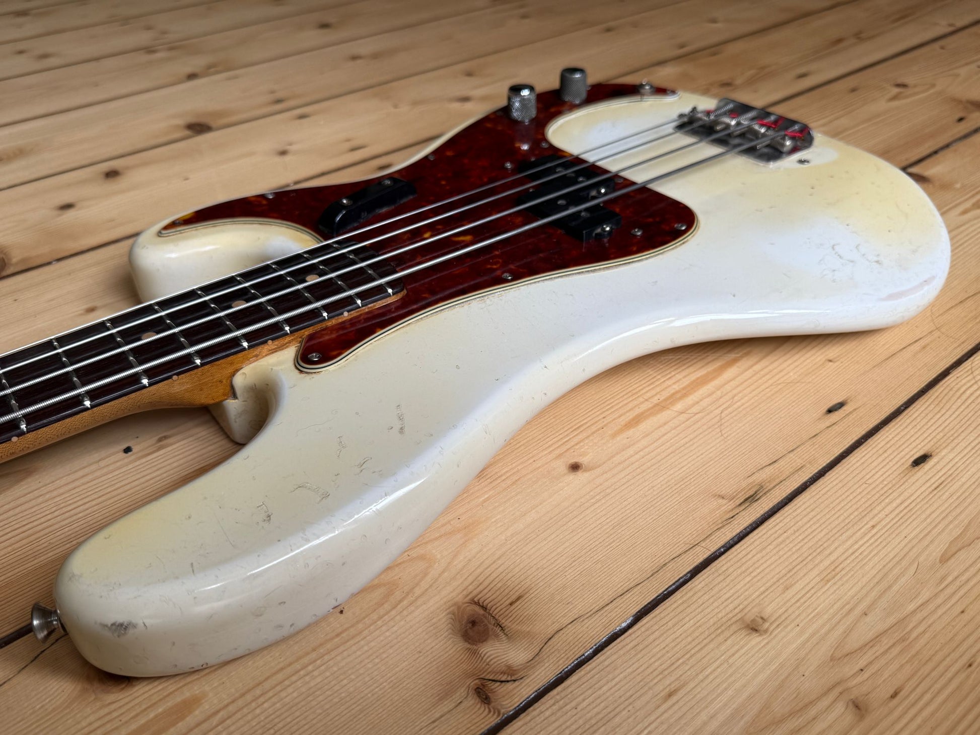 1962 Fender Precision Bass Guitar Olympic White - Vintage Bass Room