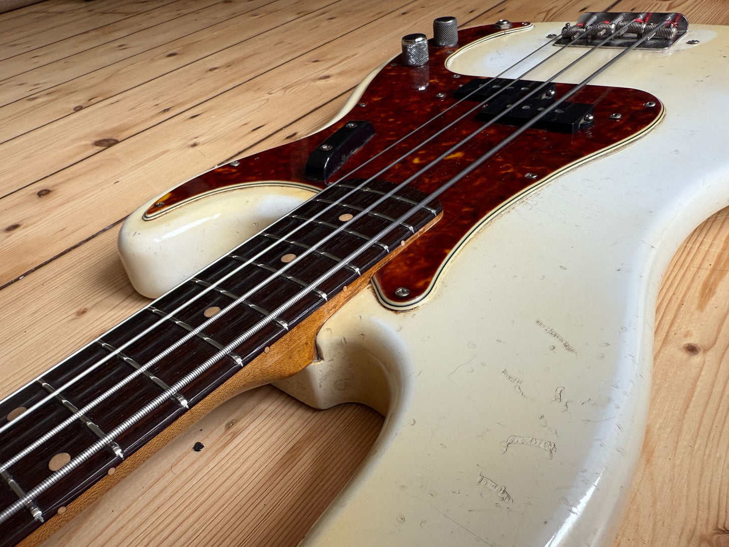 1962 Fender Precision Bass Guitar Olympic White - Vintage Bass Room
