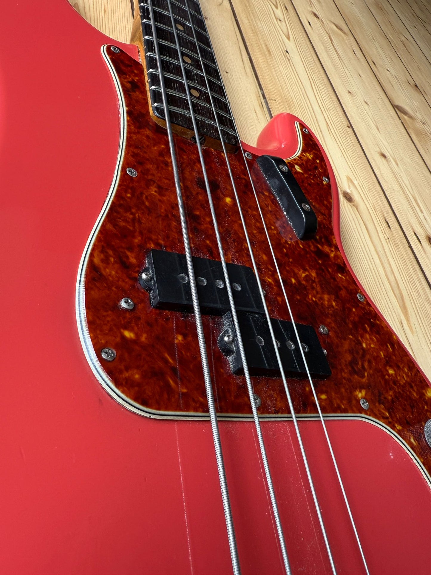 1963 Fender Precision Bass Guitar Fiesta Red - Vintage Bass Room