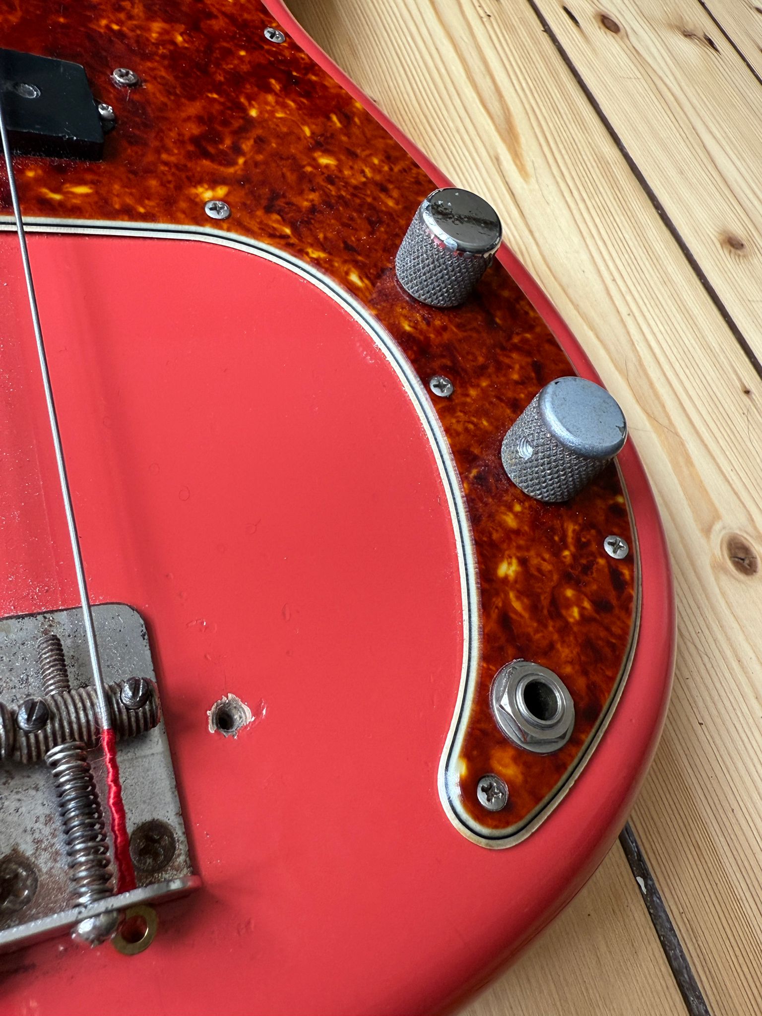 1963 Fender Precision Bass Guitar Fiesta Red - Vintage Bass Room