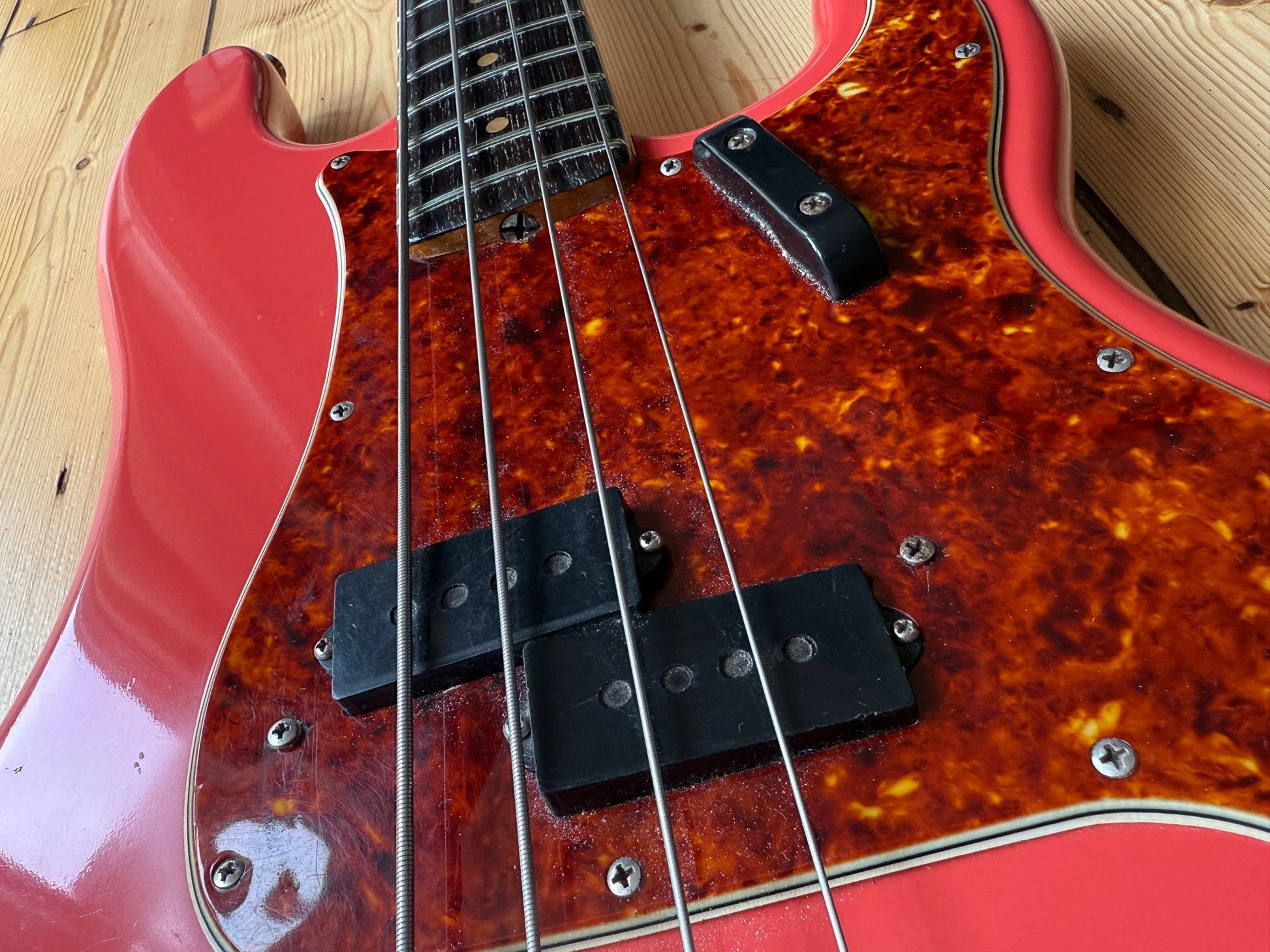 1963 Fender Precision Bass Guitar Fiesta Red - Vintage Bass Room