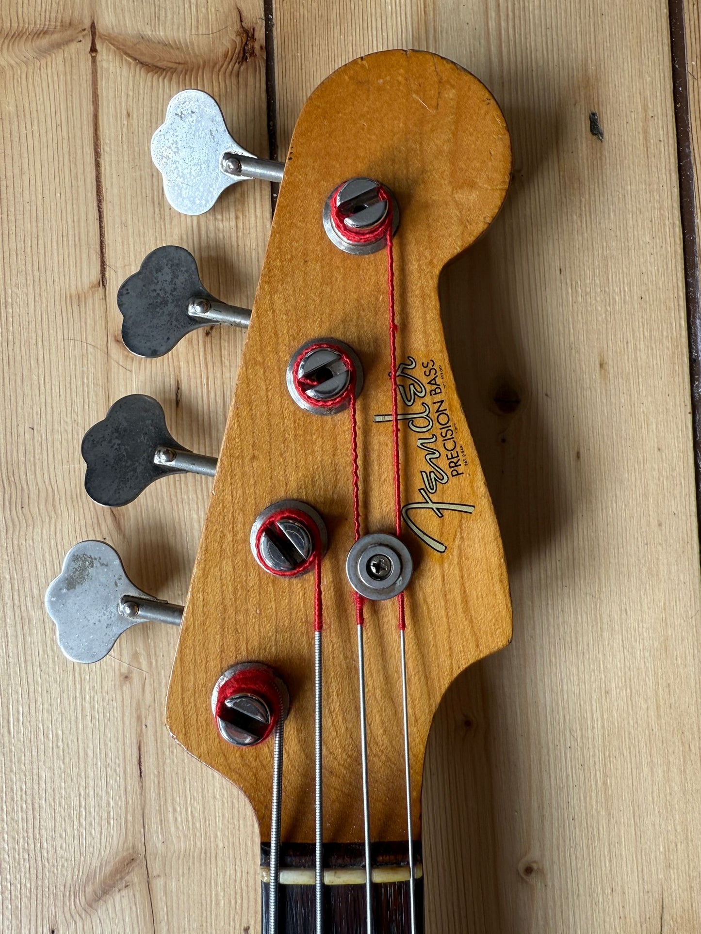 1963 Fender Precision Bass Guitar Fiesta Red - Vintage Bass Room