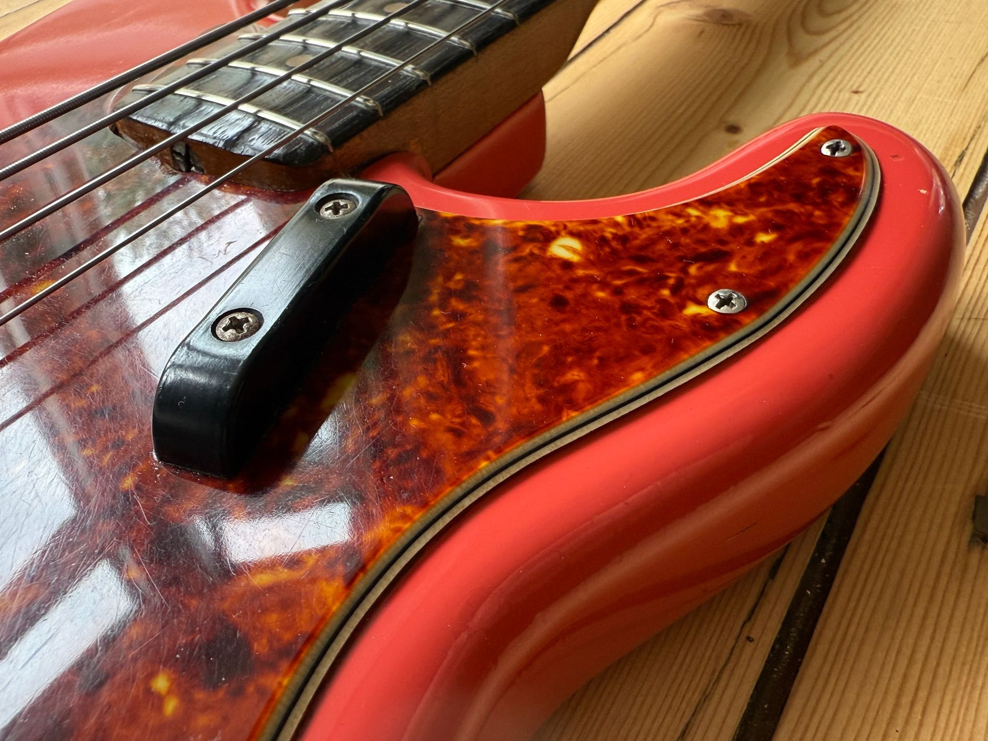 1963 Fender Precision Bass Guitar Fiesta Red - Vintage Bass Room