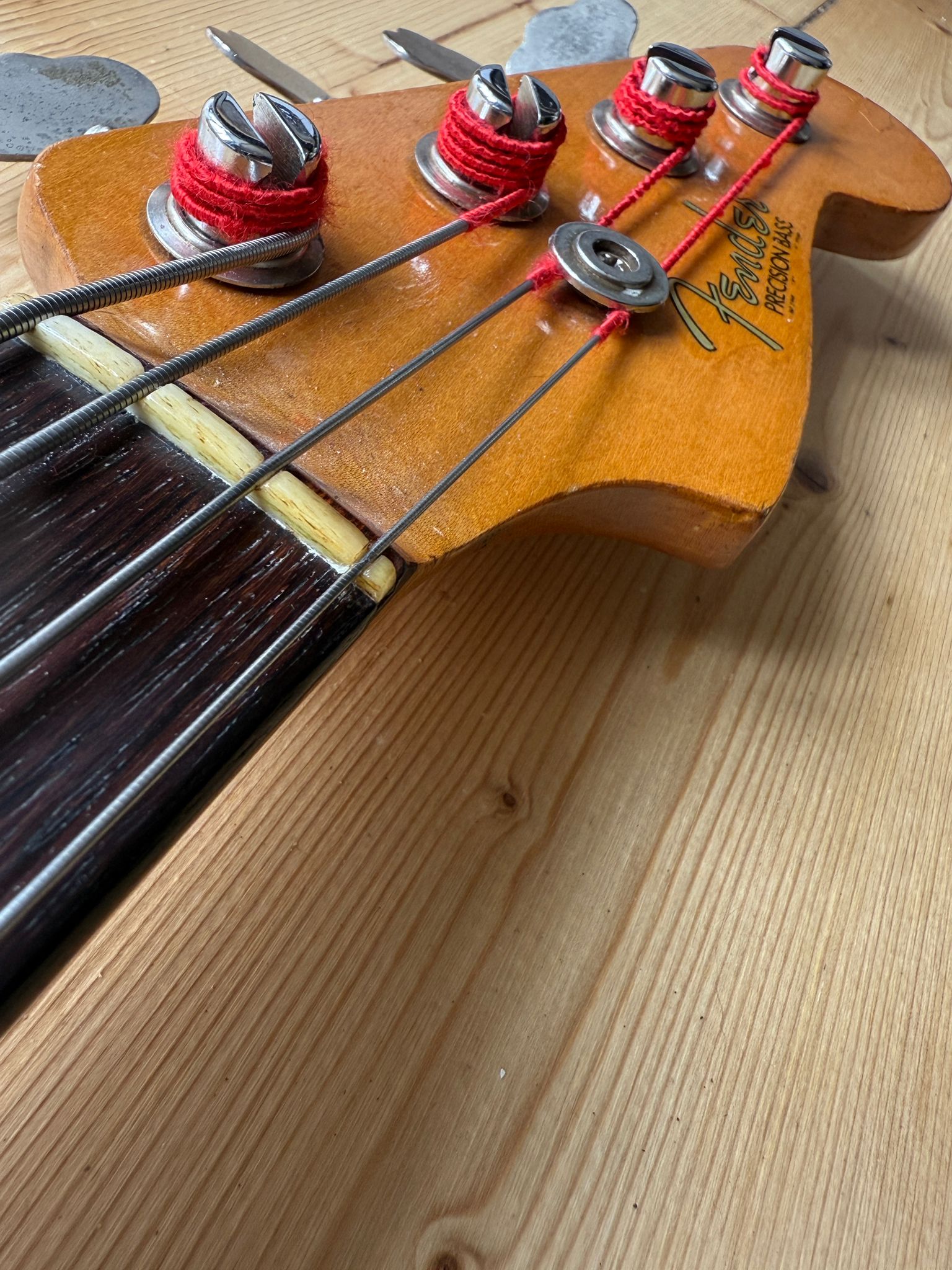 1963 Fender Precision Bass Guitar Fiesta Red - Vintage Bass Room