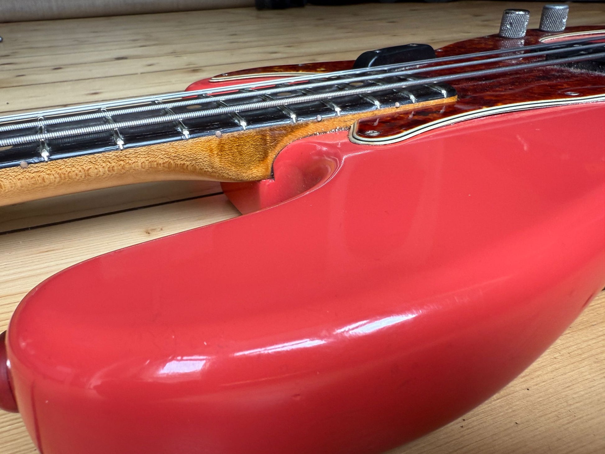 1963 Fender Precision Bass Guitar Fiesta Red - Vintage Bass Room