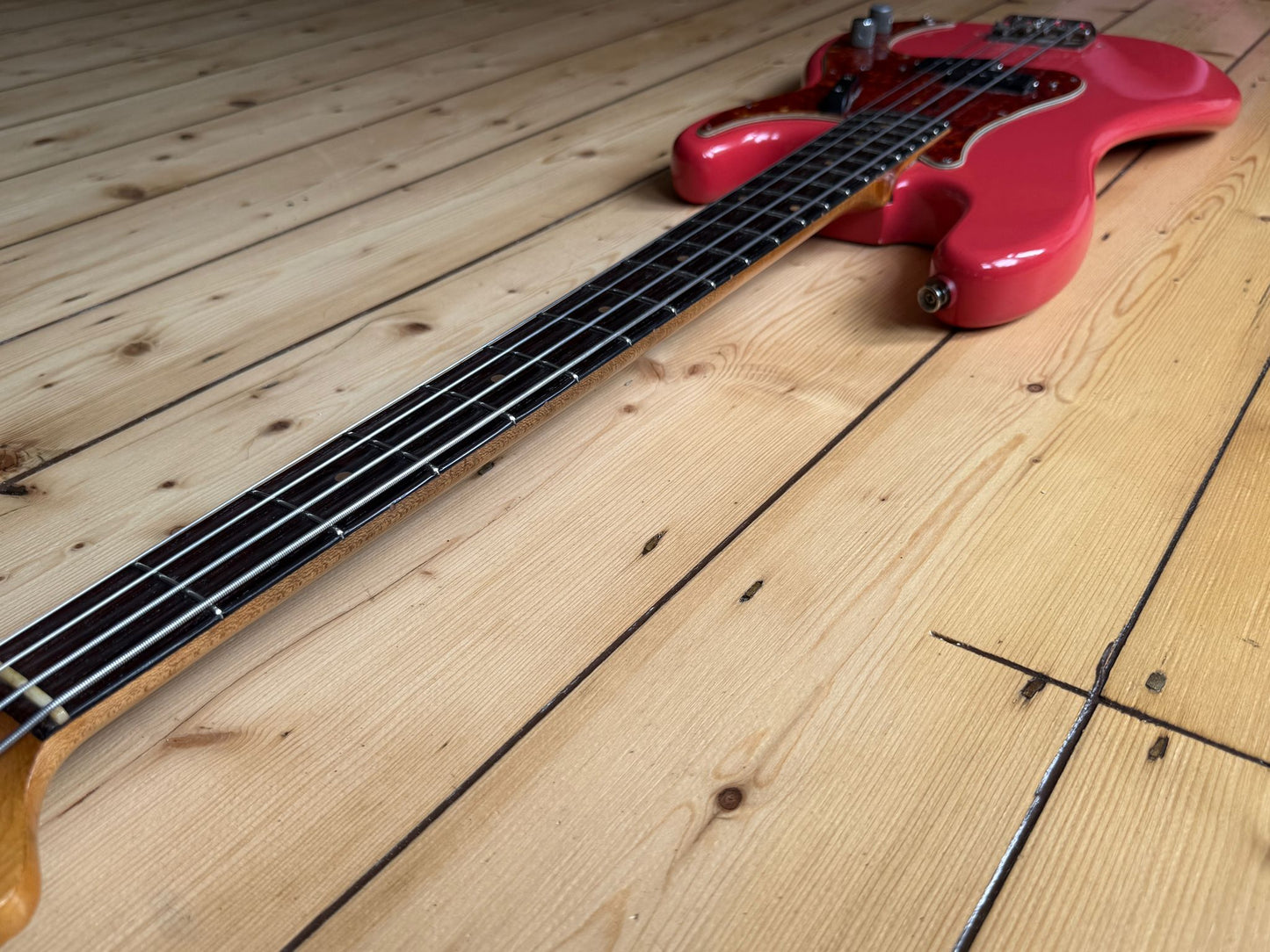 1963 Fender Precision Bass Guitar Fiesta Red - Vintage Bass Room