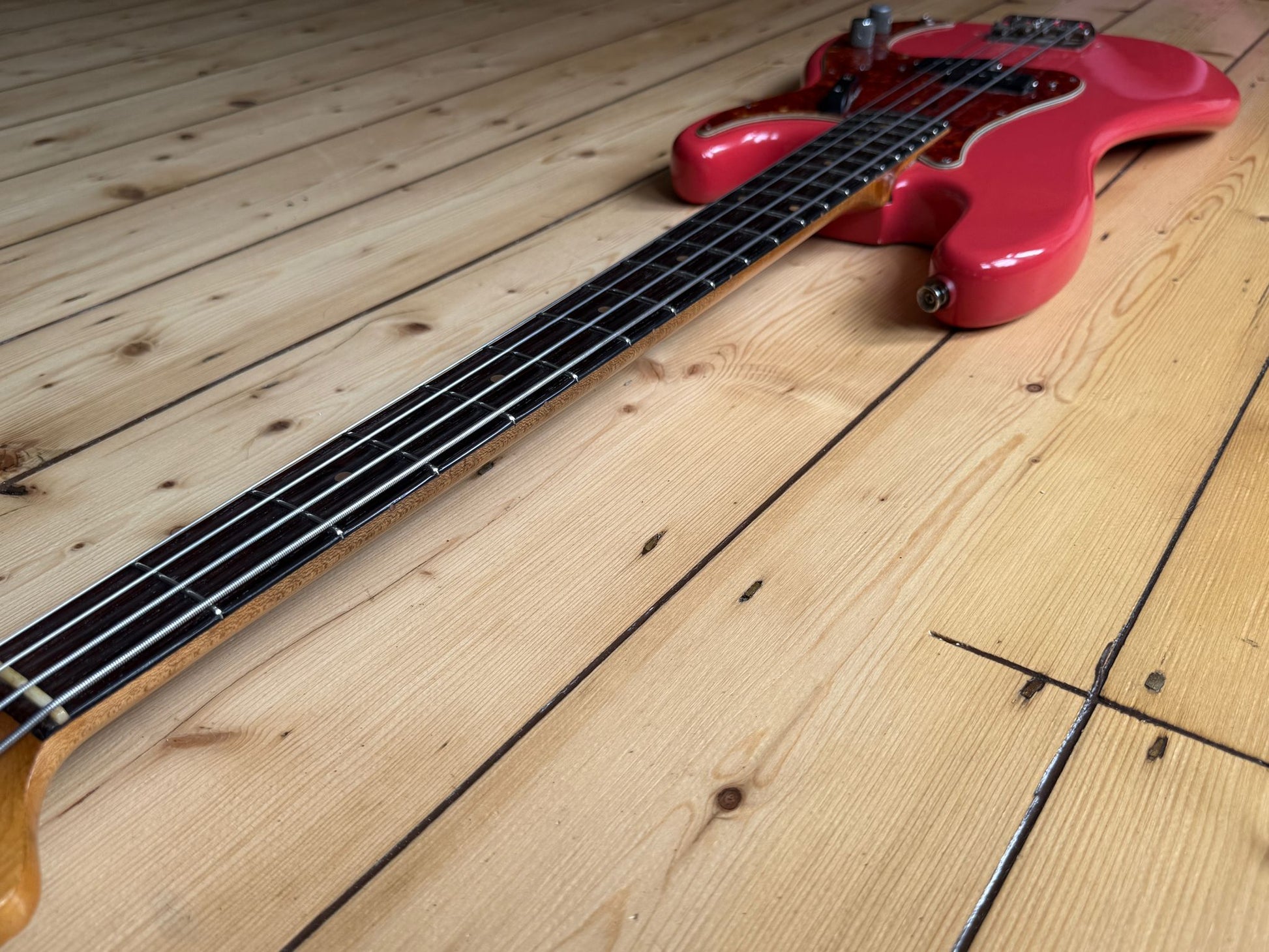 1963 Fender Precision Bass Guitar Fiesta Red - Vintage Bass Room