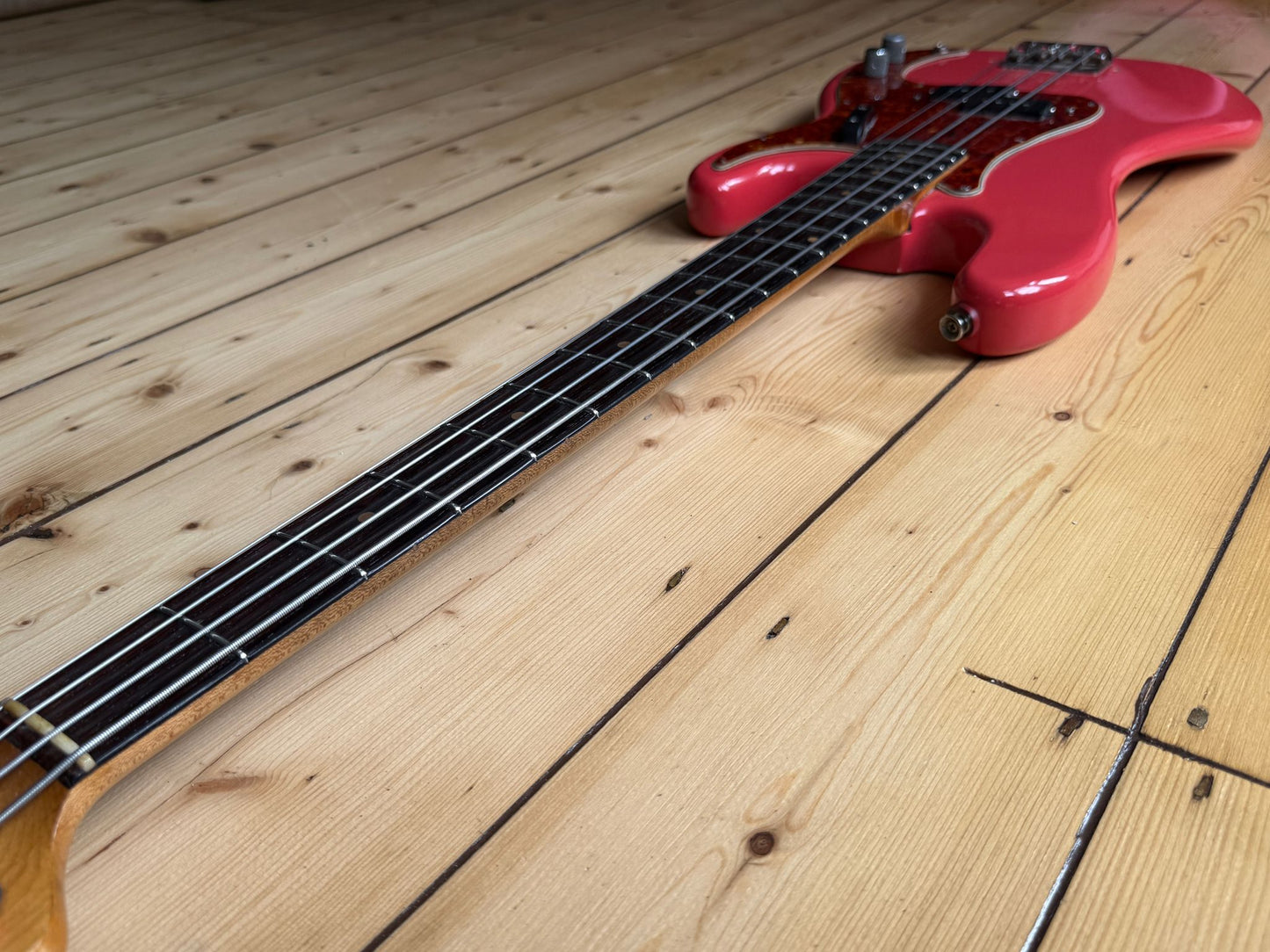 1963 Fender Precision Bass Guitar Fiesta Red - Vintage Bass Room