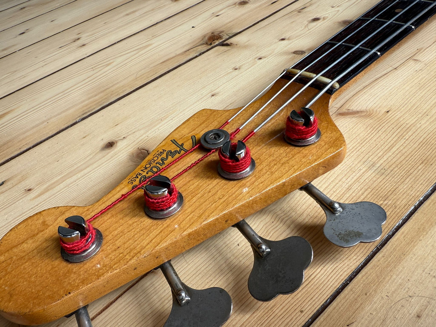 1963 Fender Precision Bass Guitar Fiesta Red - Vintage Bass Room